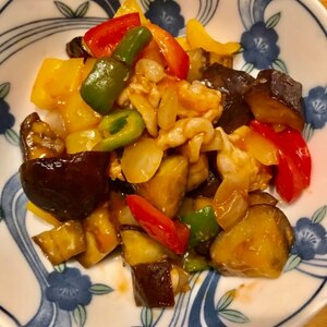 茄子とパプリカ豚肉の甘酢炒め レシピ 作り方 By Mint74 楽天レシピ